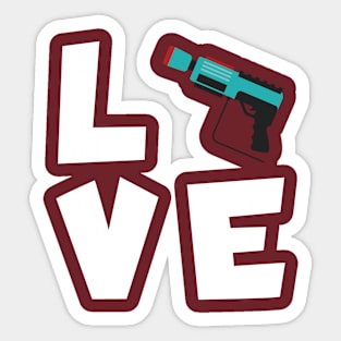 Lasertag love Sticker